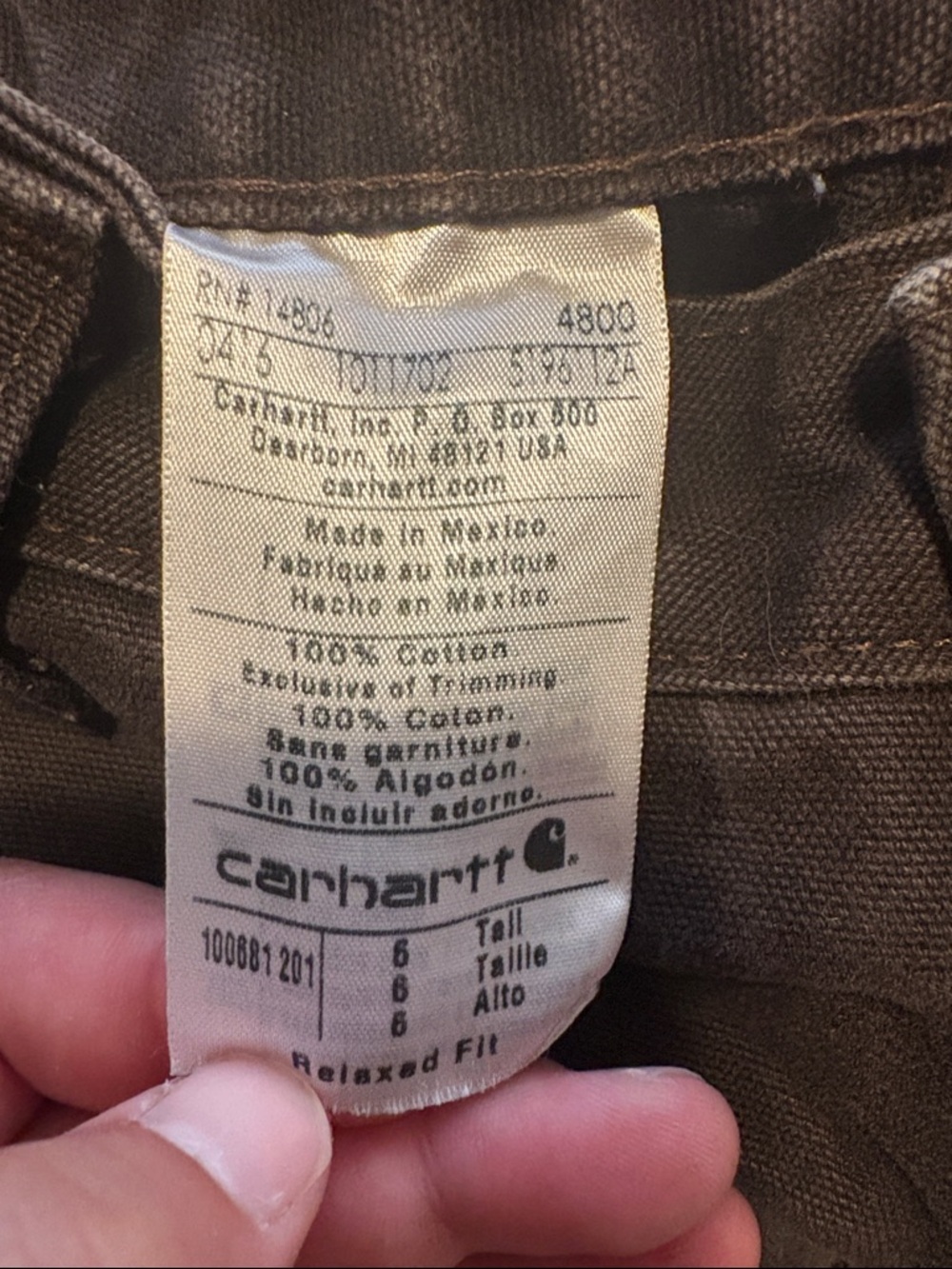 Carhartt Women's Brown Cargo Jeans Size 6 Tall - Picture 5 of 5